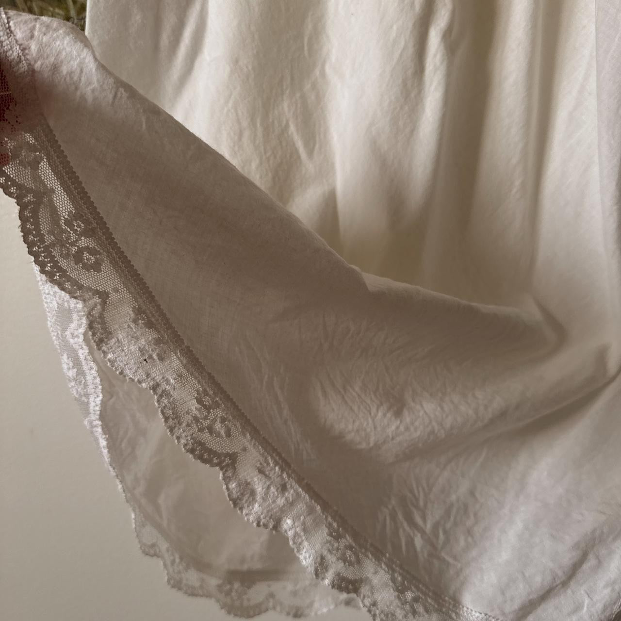 White cotton slip skirt (S)