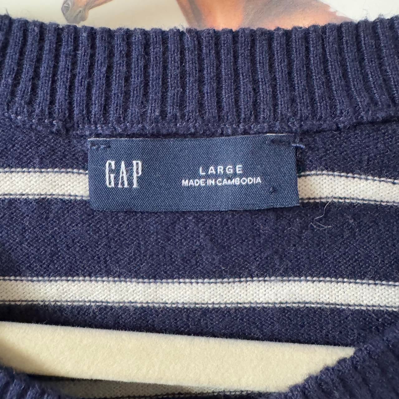 Navy striped cardigan