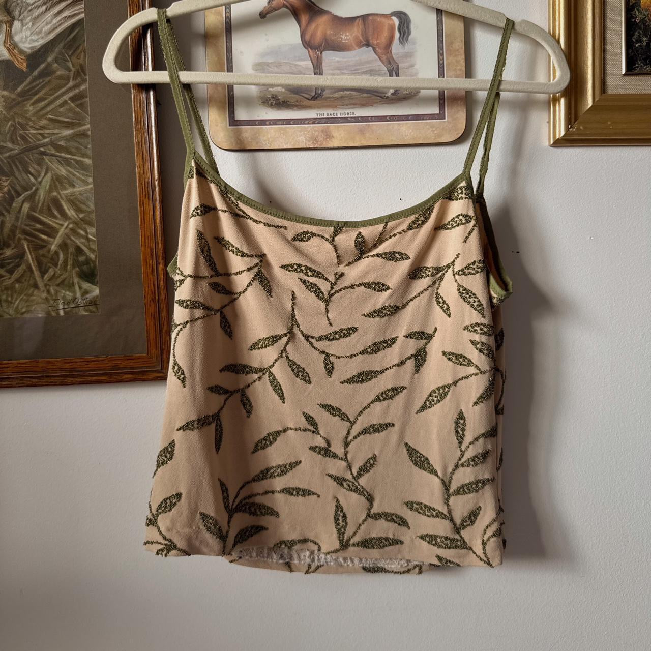 Y2K Bebe leaf cami