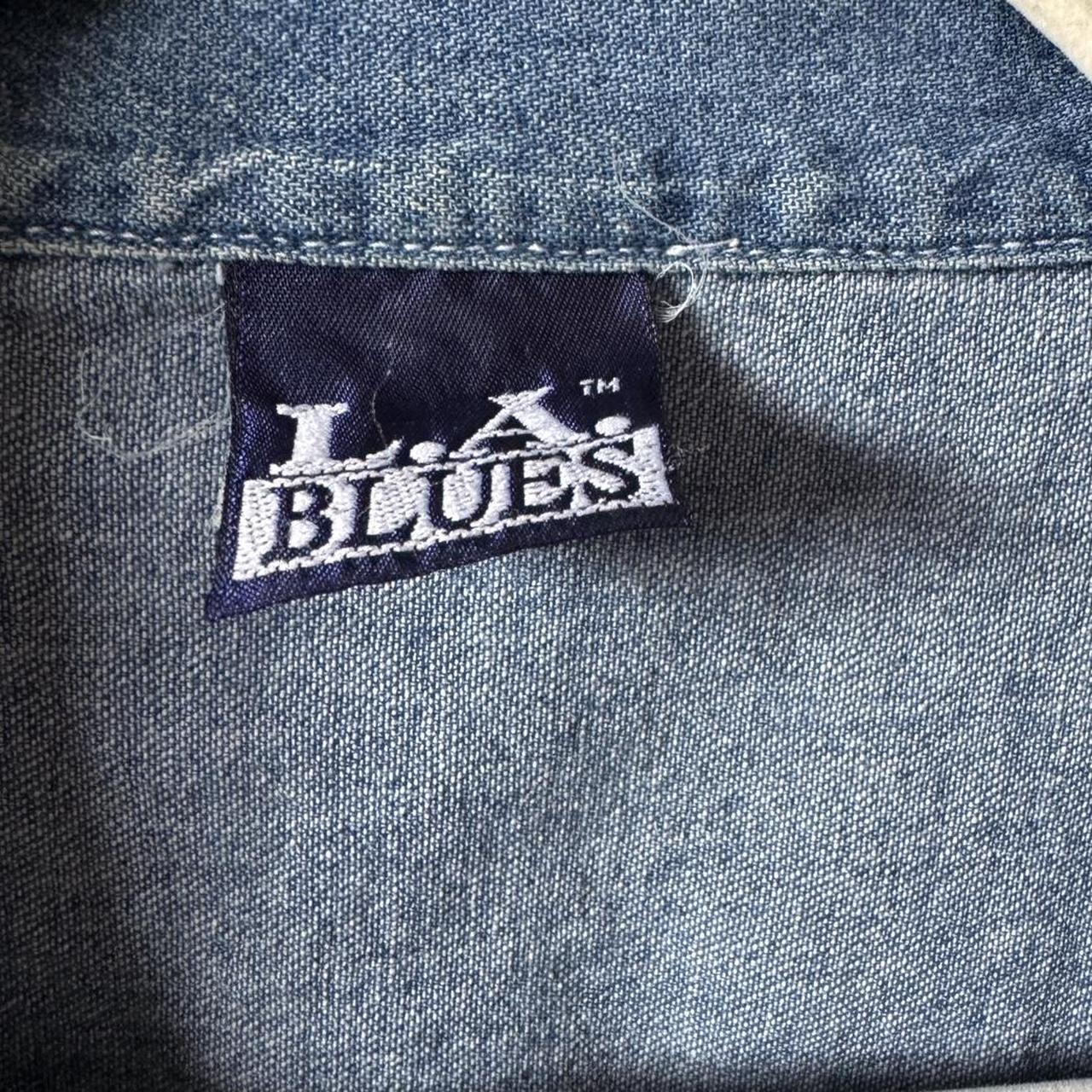 Denim button up short sleeve (M)