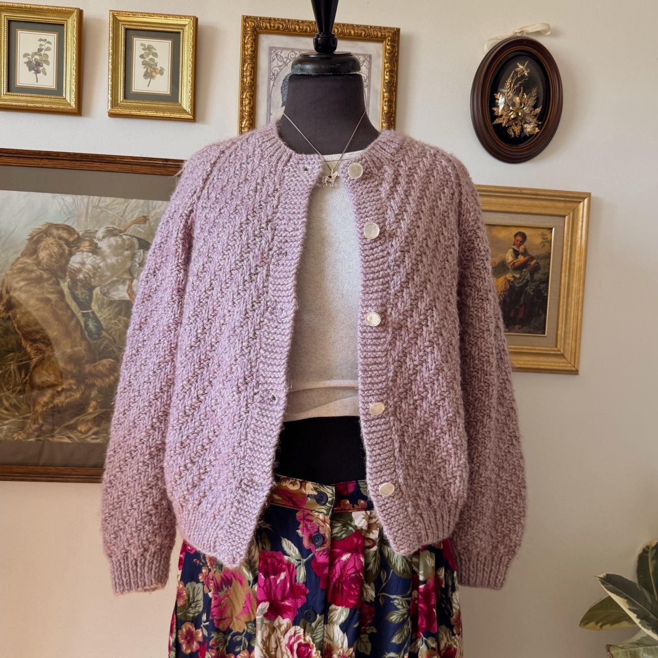 Lilac knit cardigan (S)