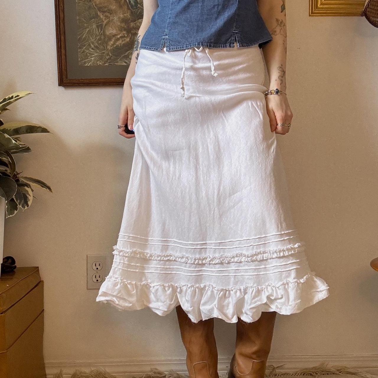 White linen maxi skirt (XS/S)