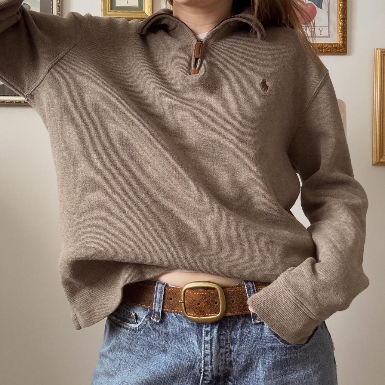 Brown Ralph Lauren quarter zip (M)