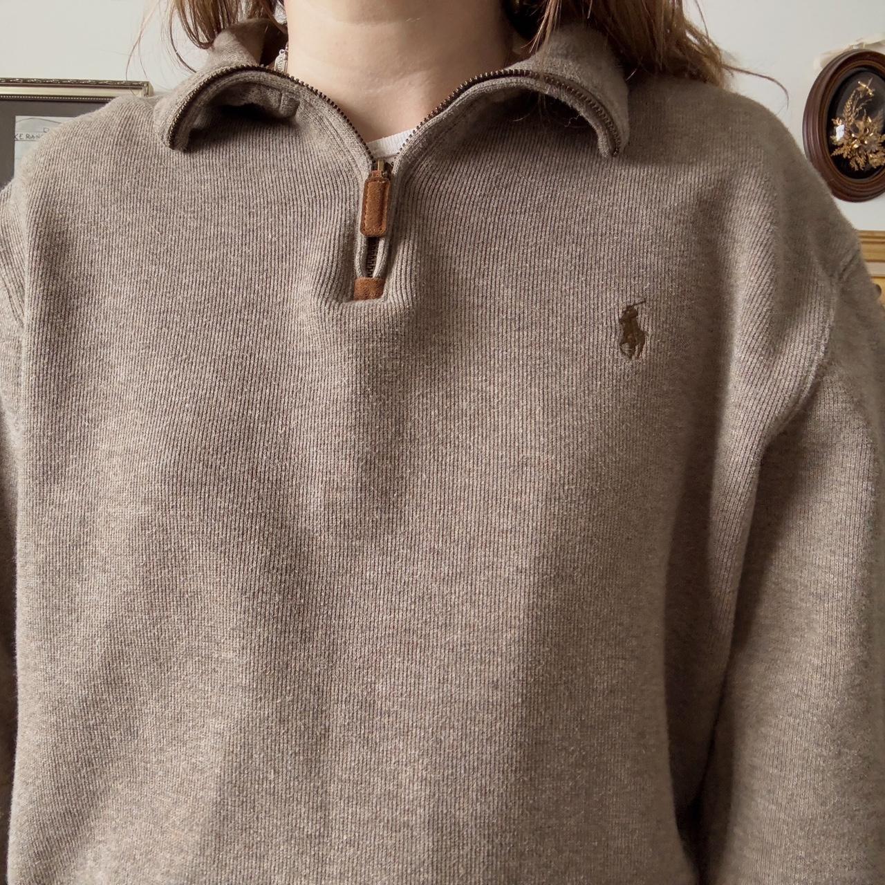 Brown Ralph Lauren quarter zip (M)