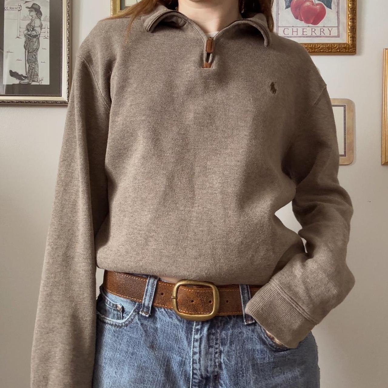 Brown Ralph Lauren quarter zip (M)