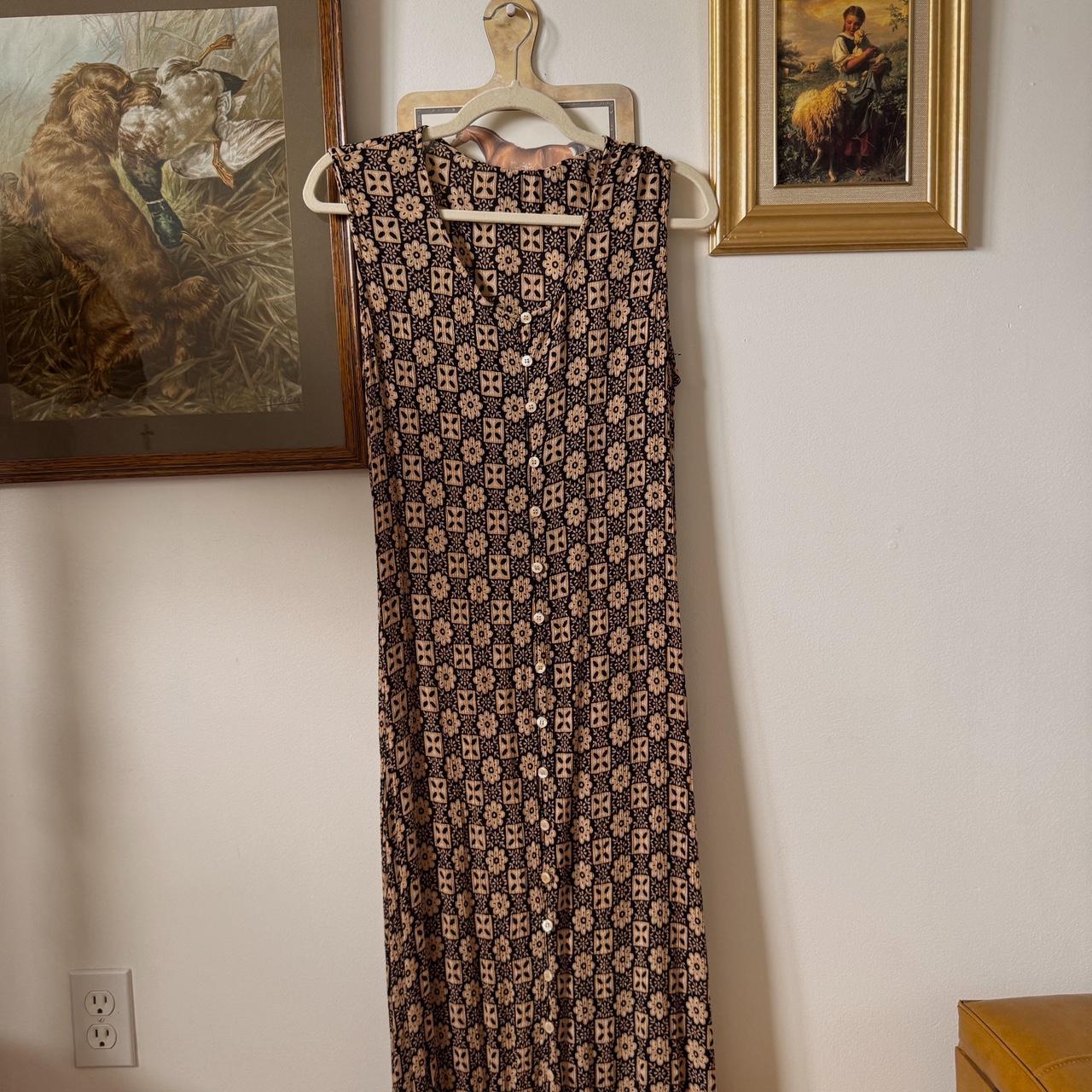 90s boho cafe maxi dress (M)