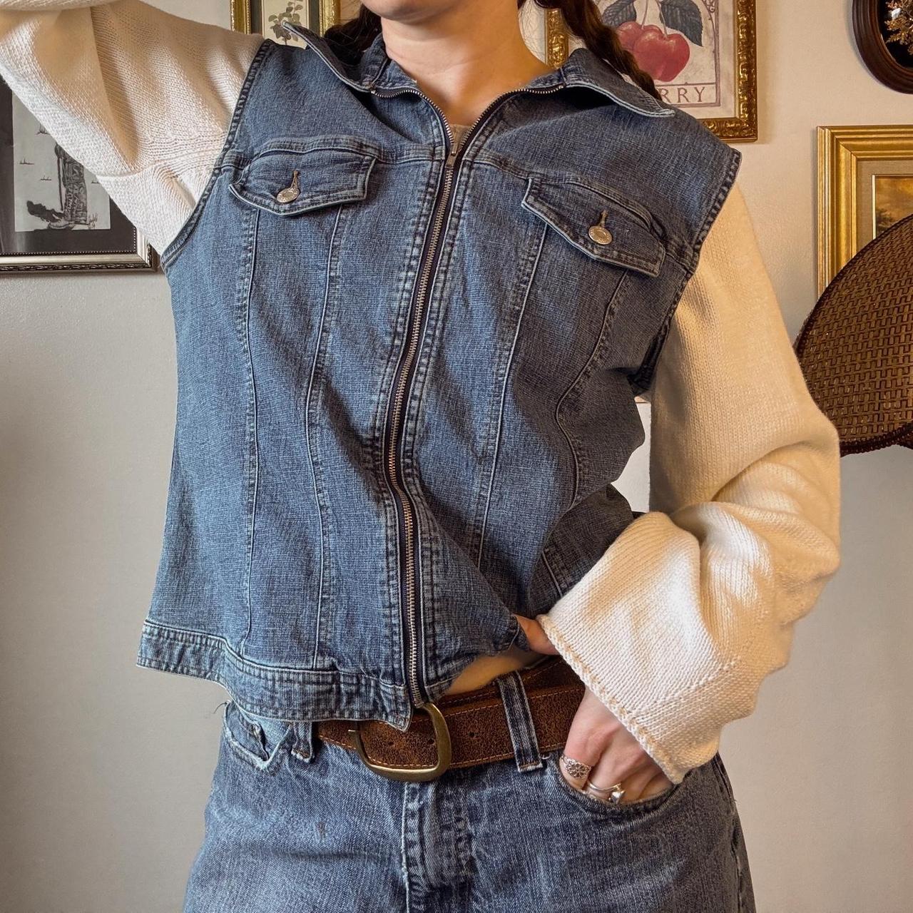 90s denim vest (L)