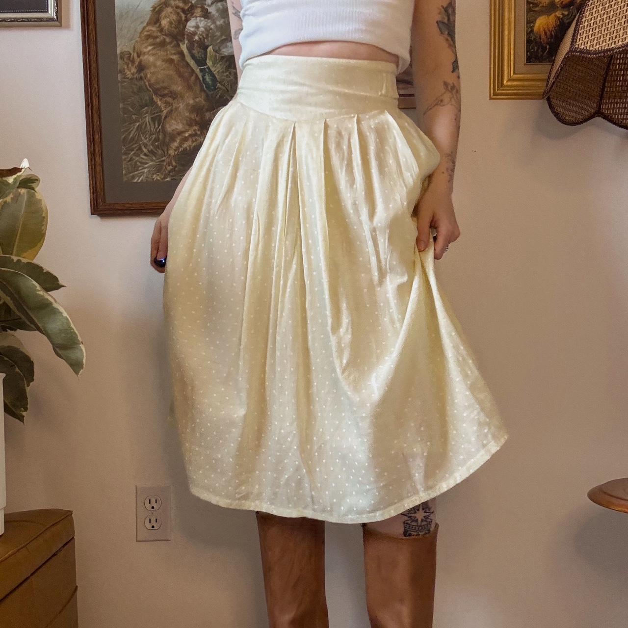 Vintage polka dot midi skirt (S)