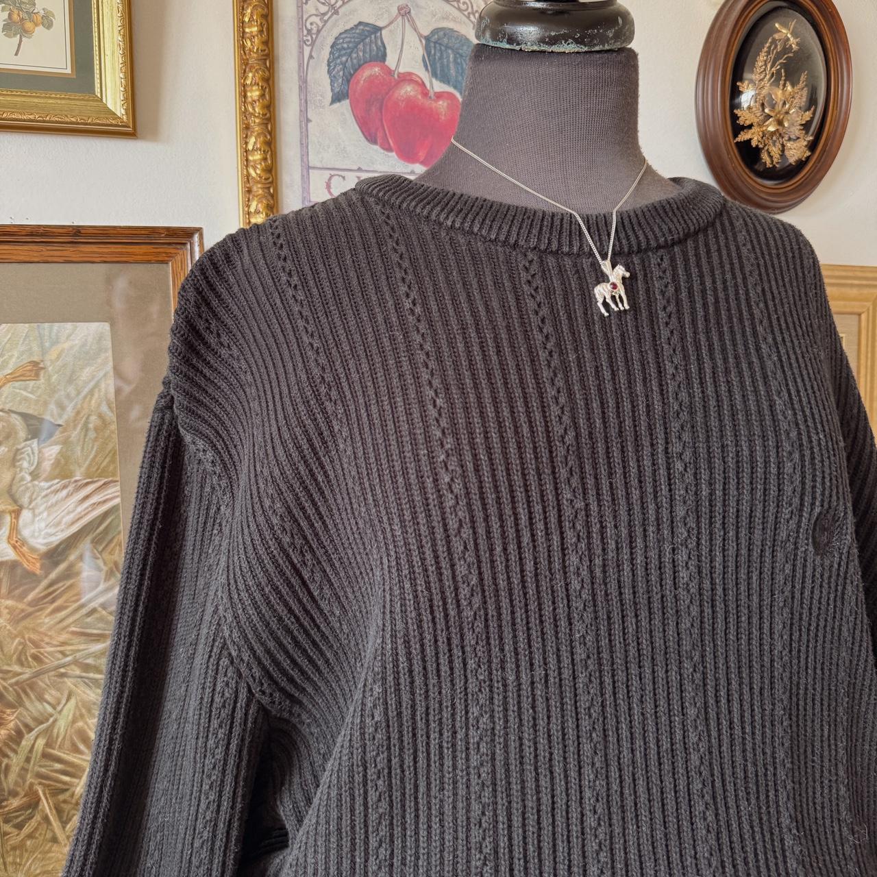 Black chunky knit sweater (XL)