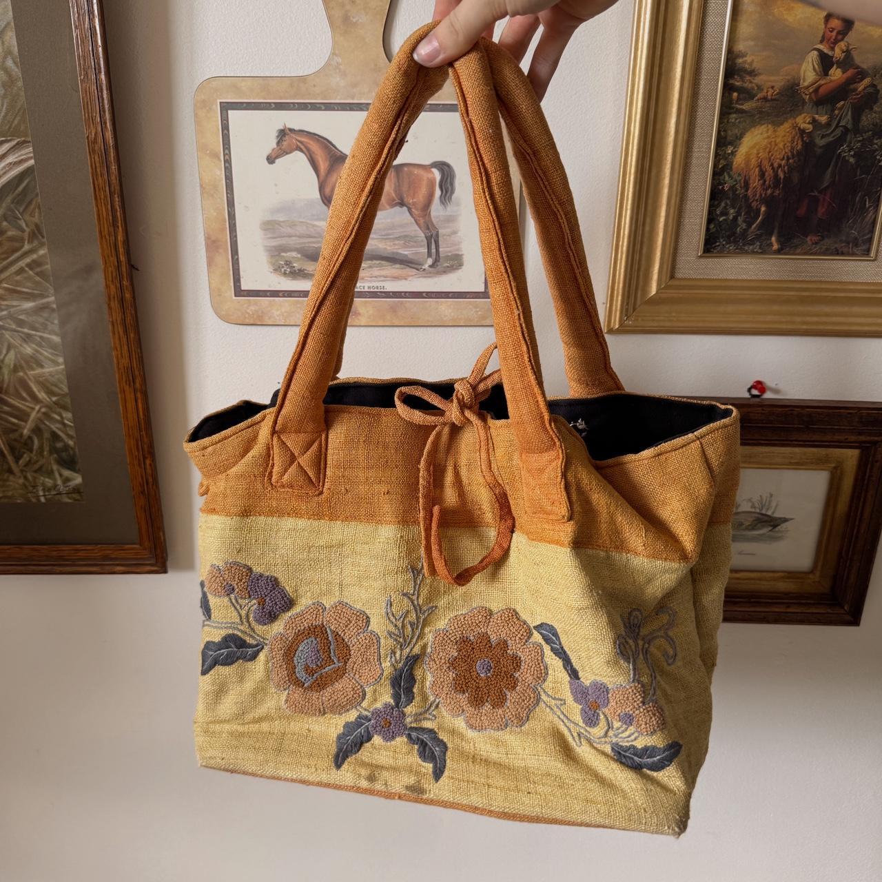 Sunflower yellow canvas bag