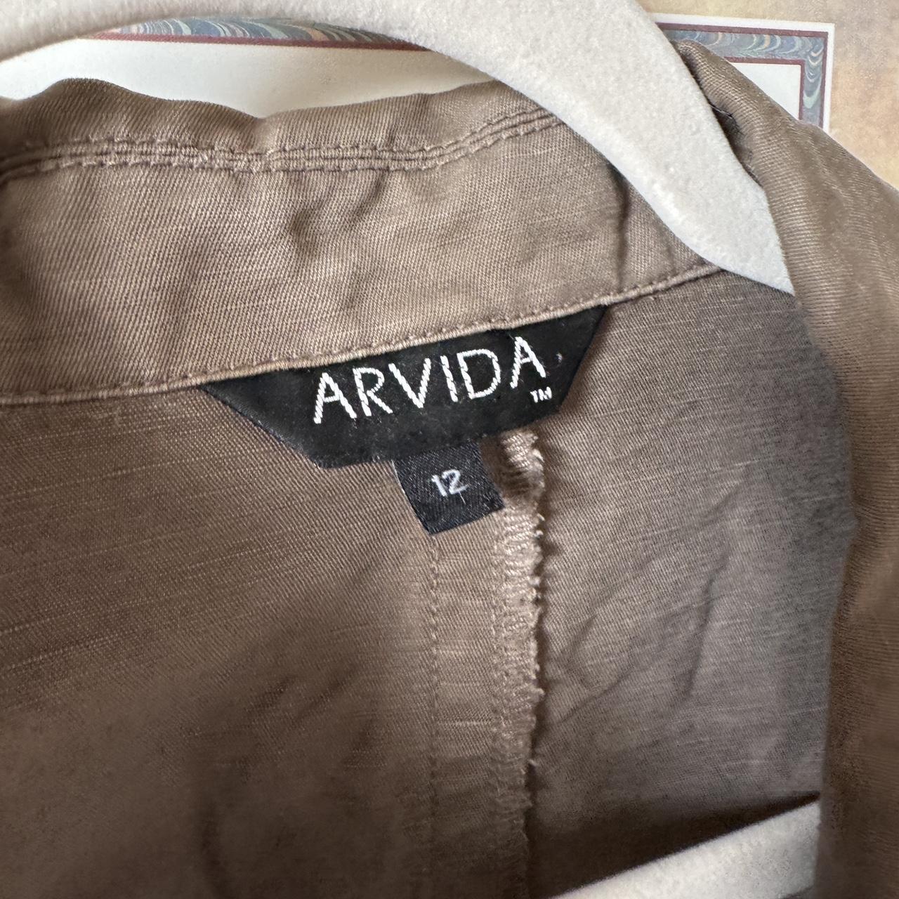 Brown linen blend jacket (M)
