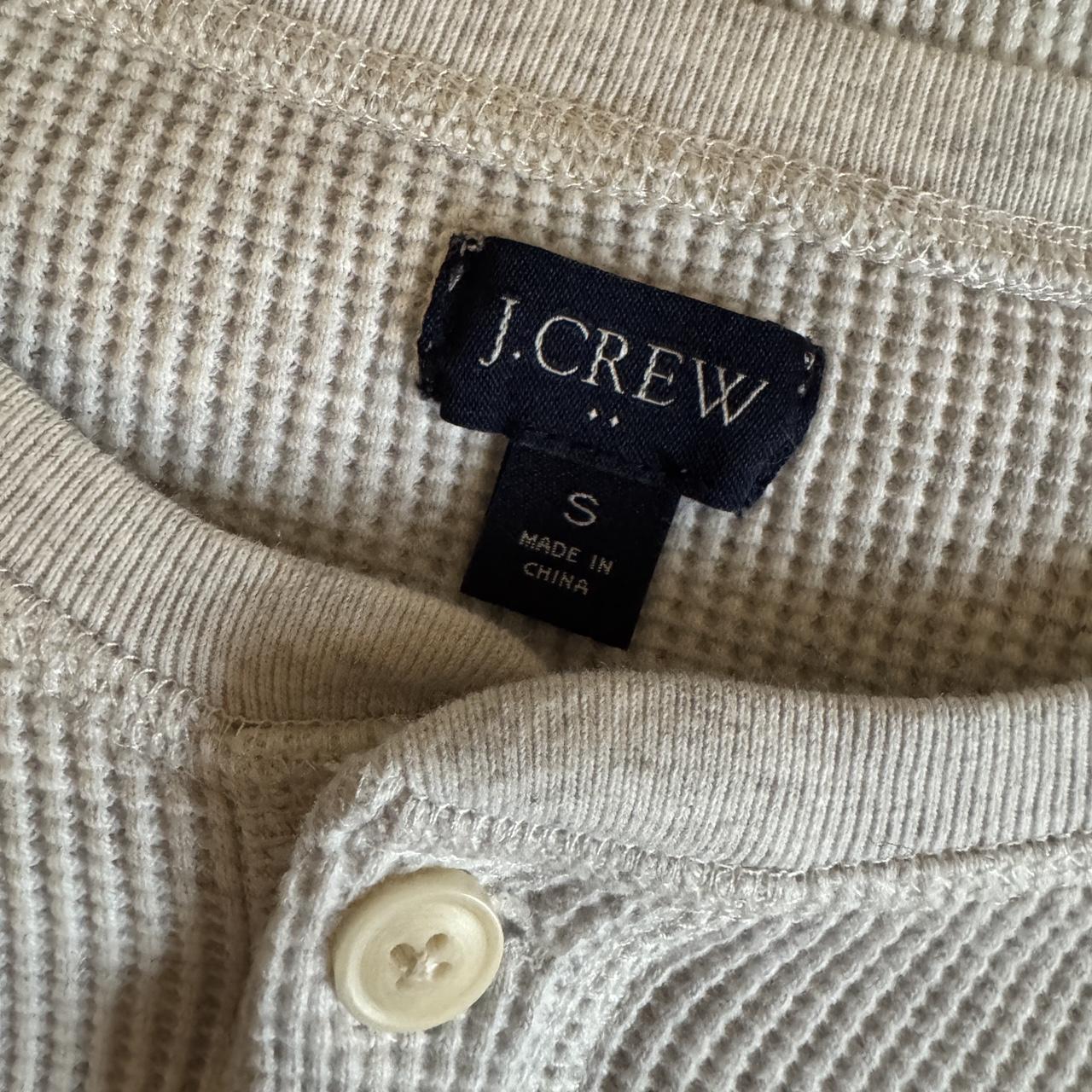 Light cloud grey waffle knit top (S)