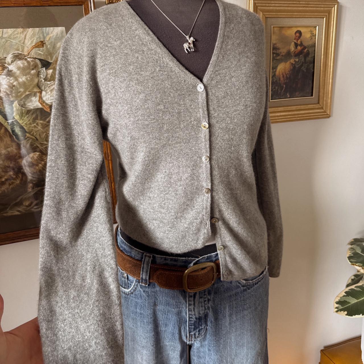 Soft grey cashmere cardigan (S)