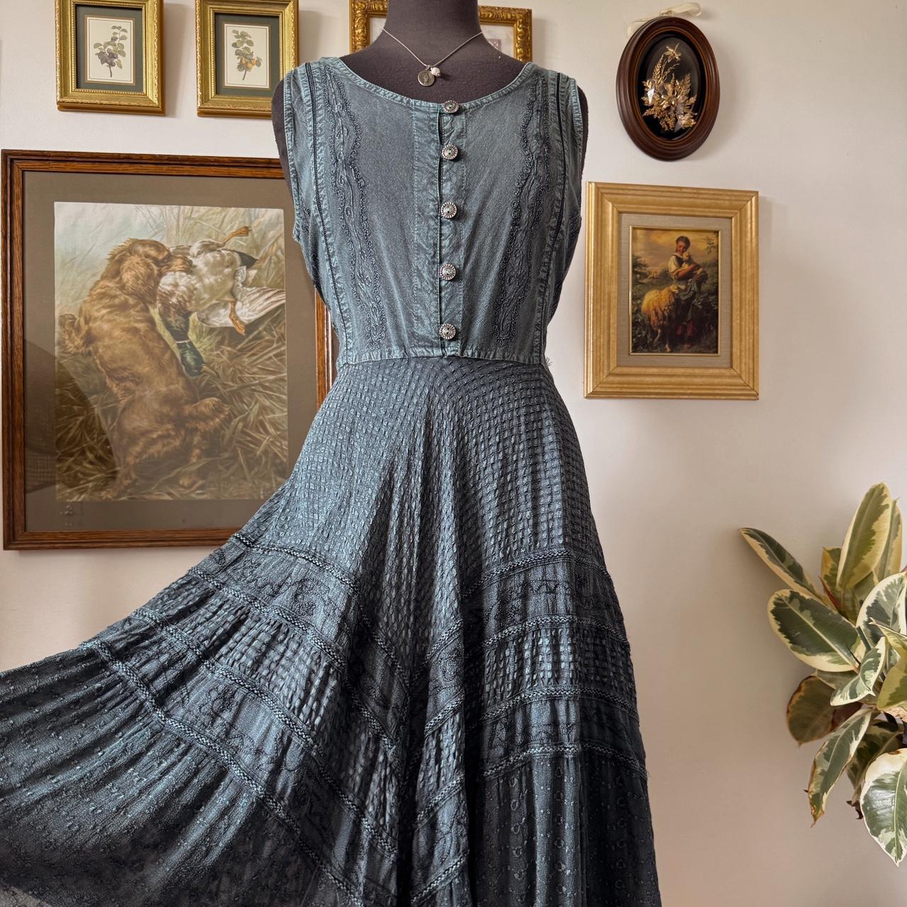 Boho fall fairy midi dress (L)