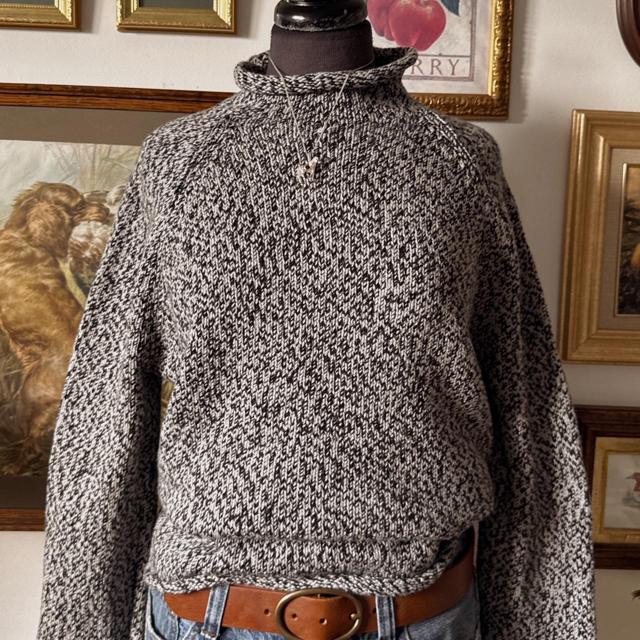 Roll neck cotton sweater (S)