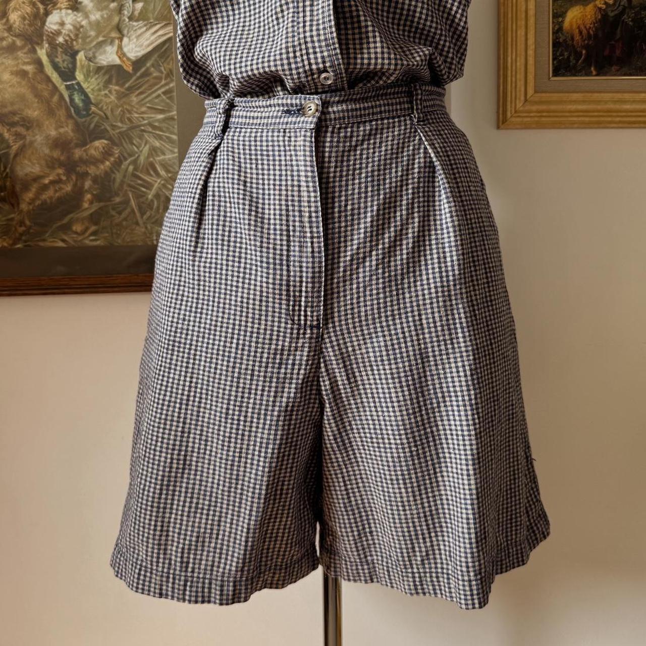 Gingham linen set (L)