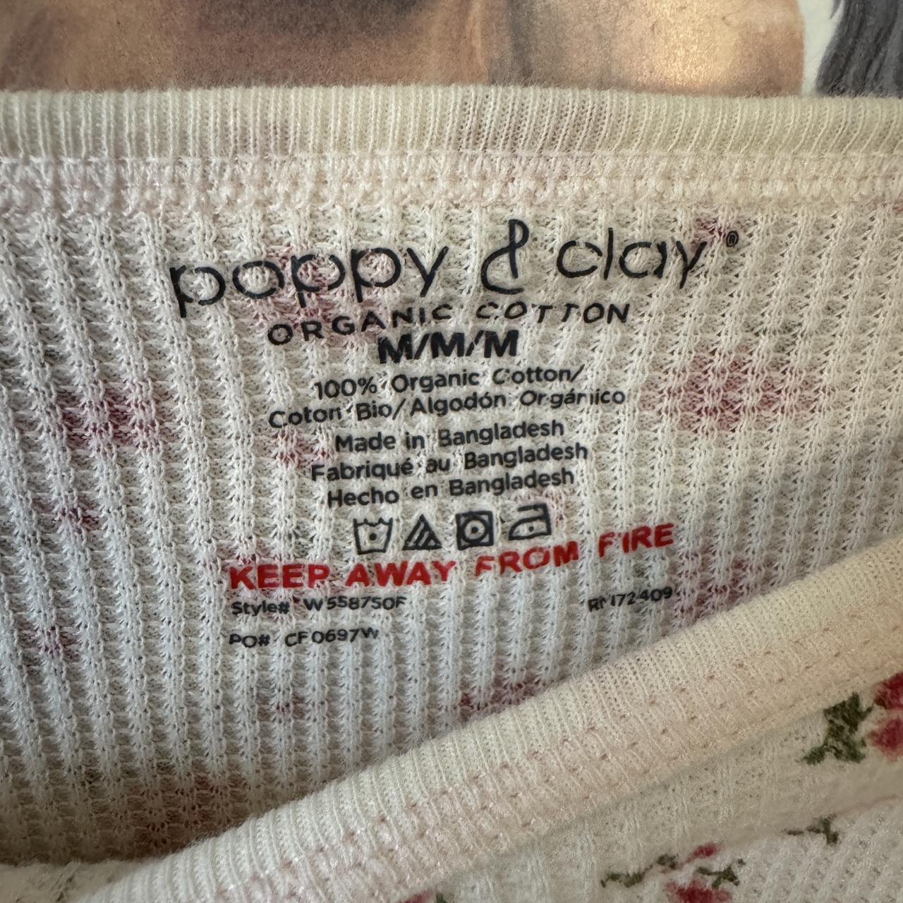 Pink floral pattern waffle longsleeve (M)