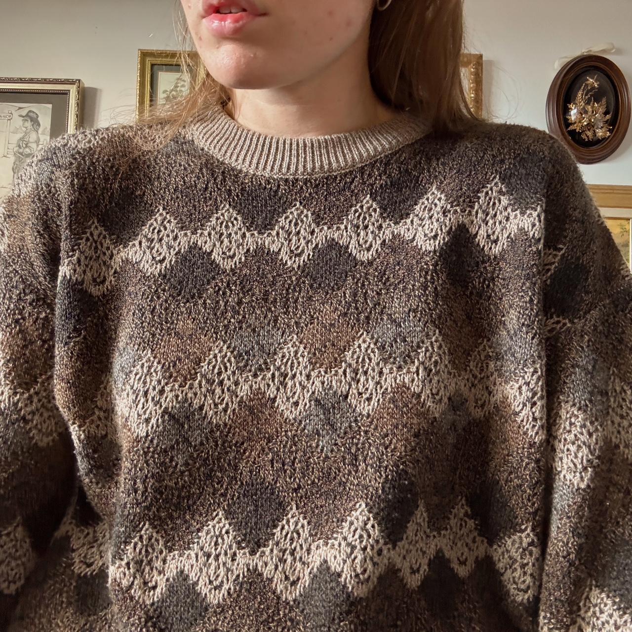 90s cafe knit jumper (L)