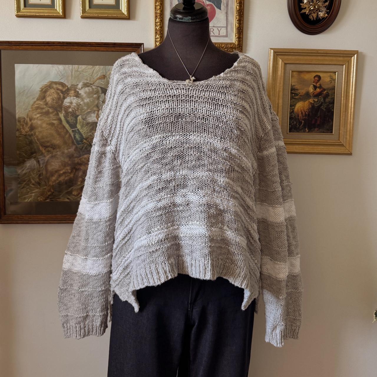 Grey slouchy knit sweater (M)