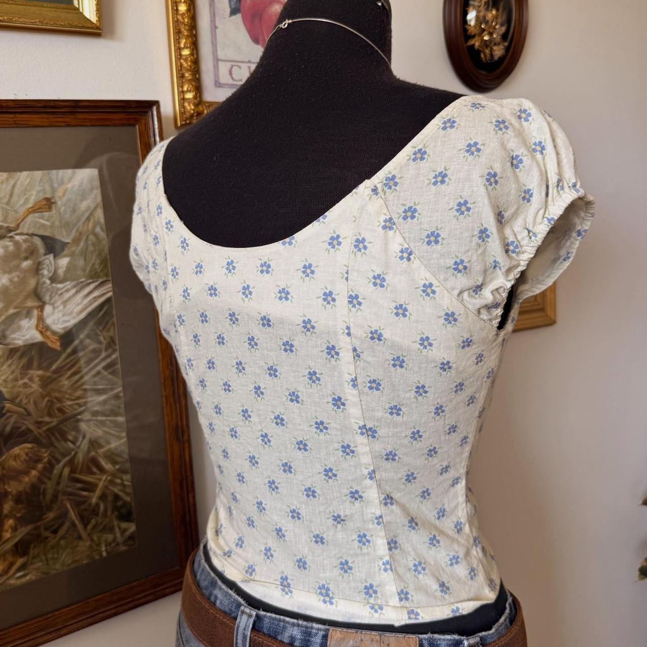 Floral crop corset top (XS)