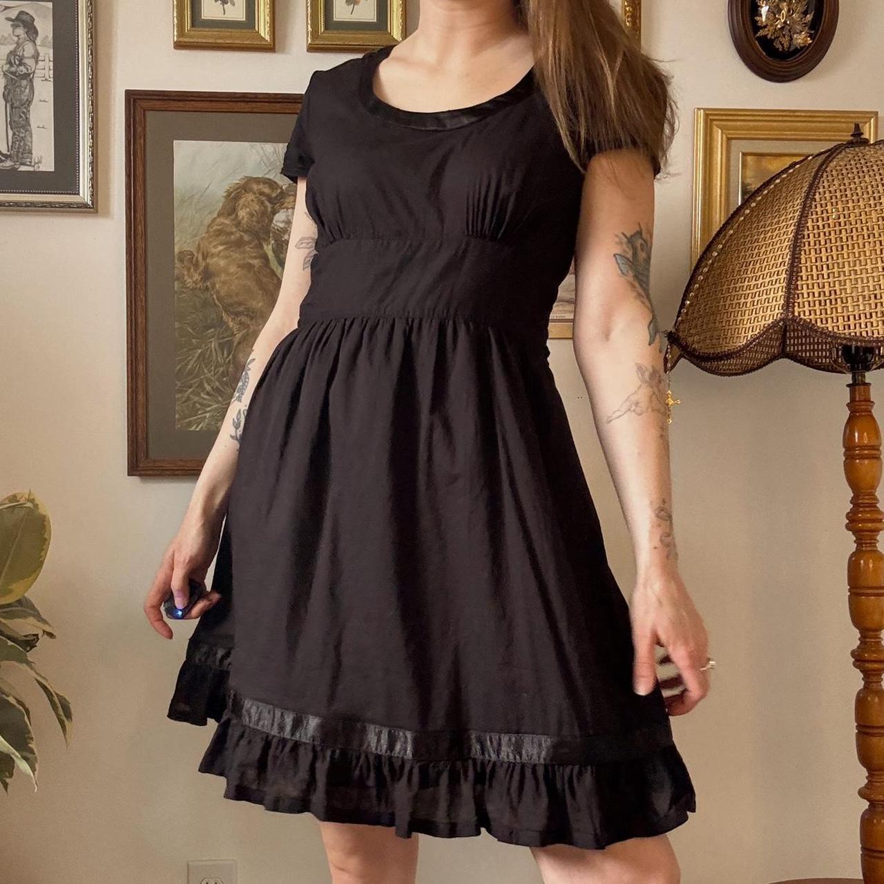 Cotton ruffle babydoll dress (M)