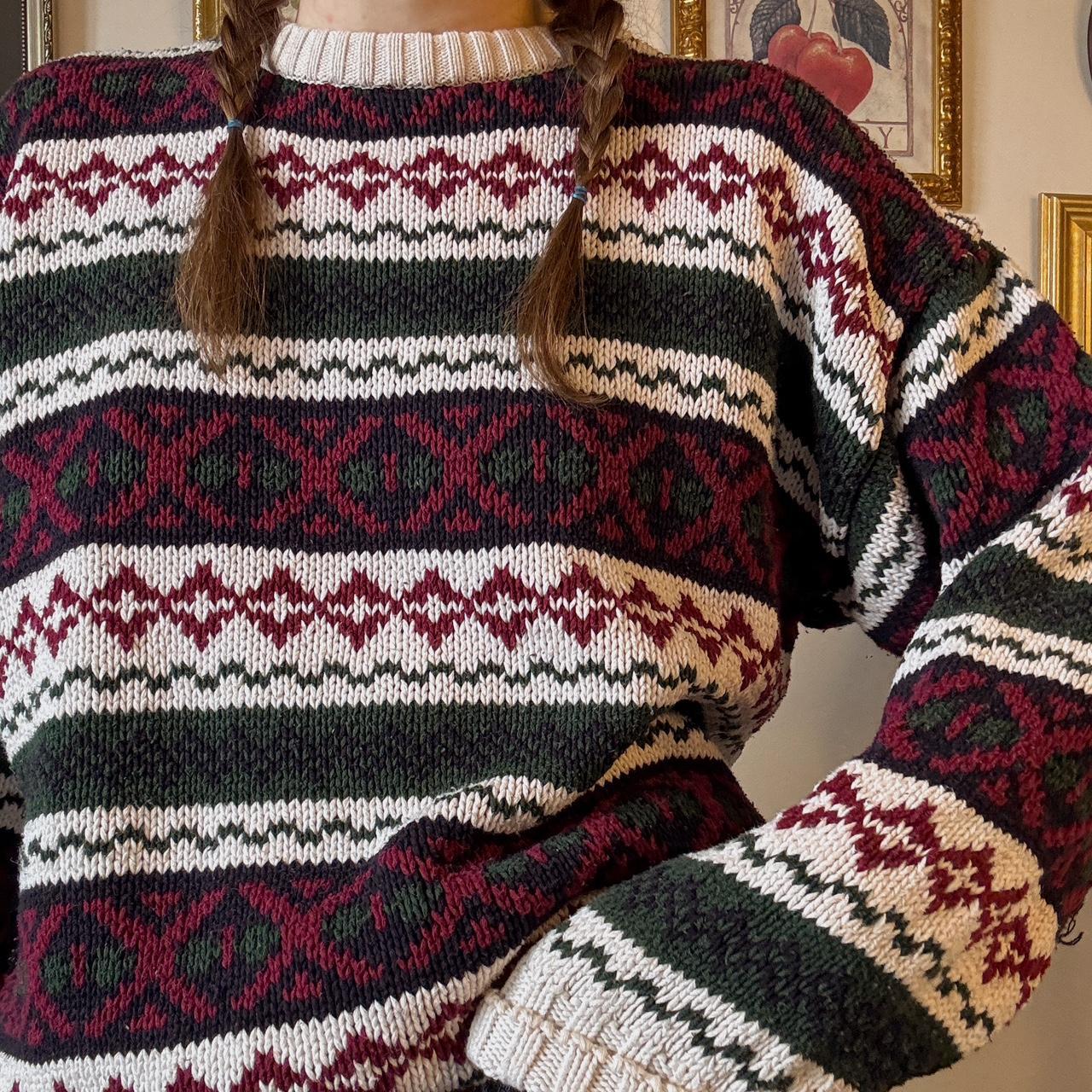 Vintage striped cottage knit (L)