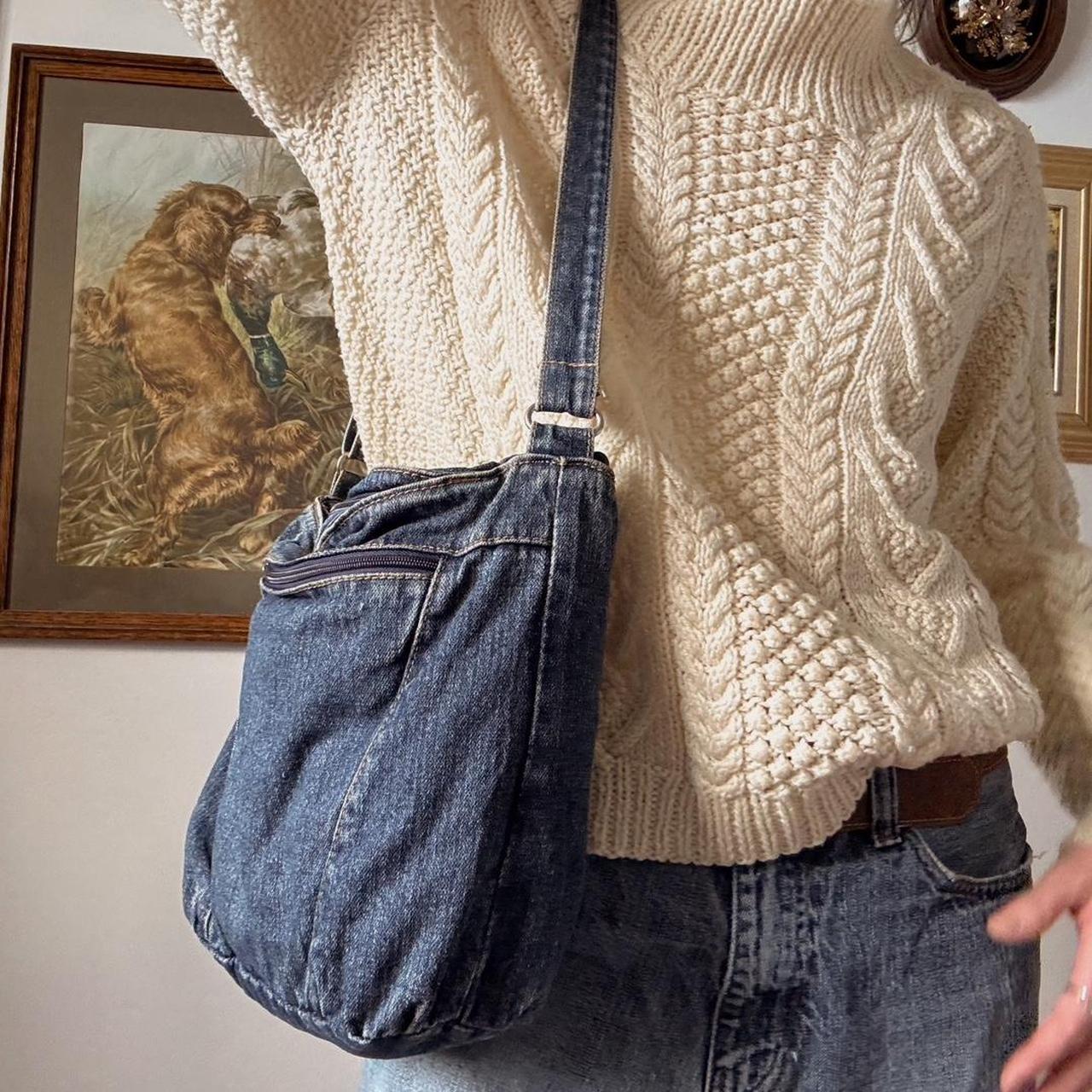 Denim bucket bag