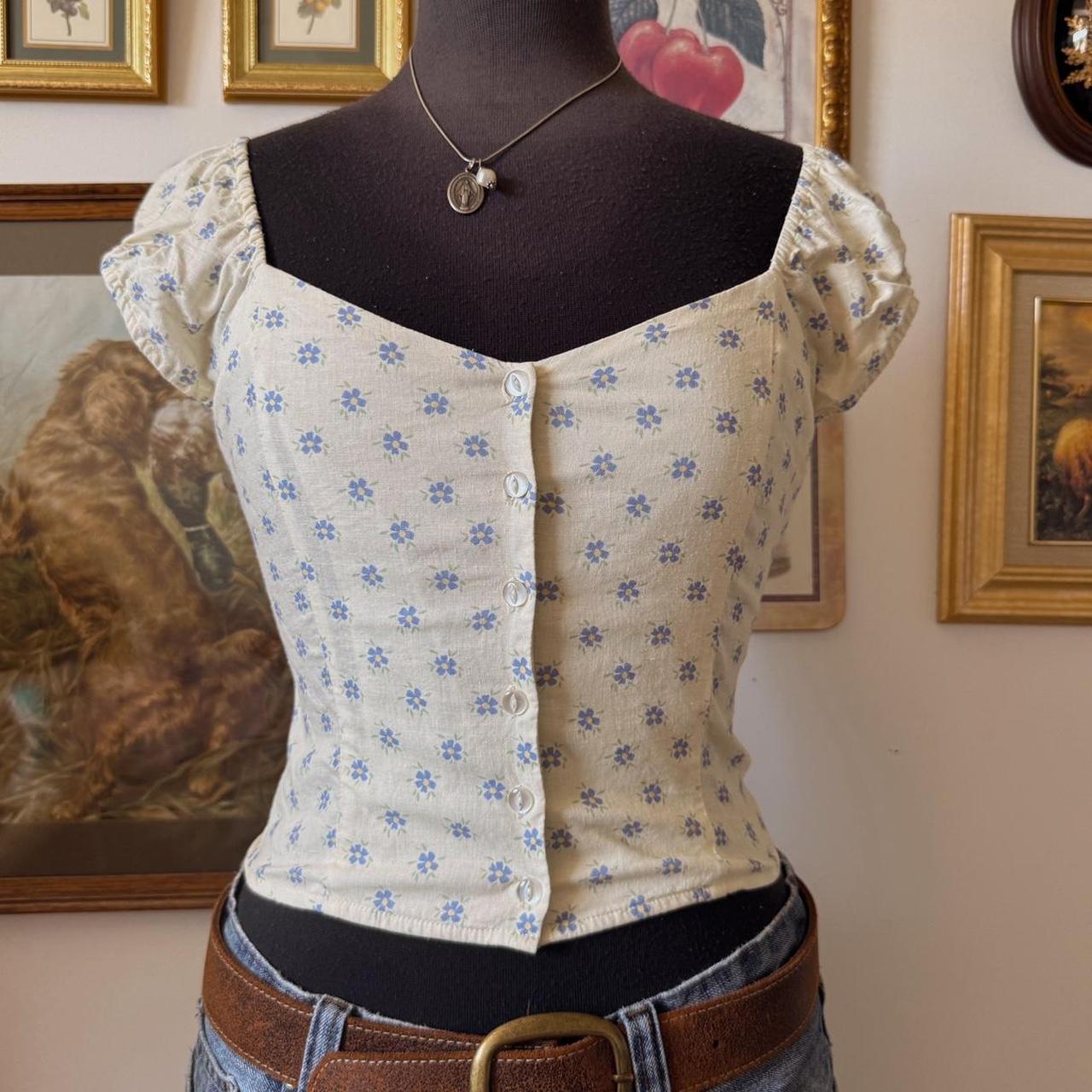 Floral crop corset top (XS)