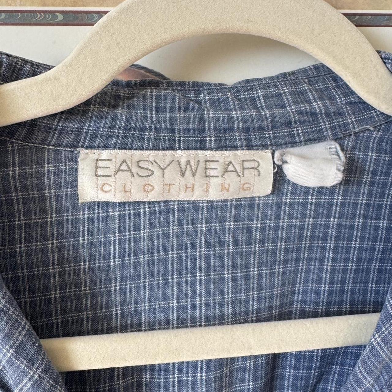 Blue plaid button up shirt (M/L)