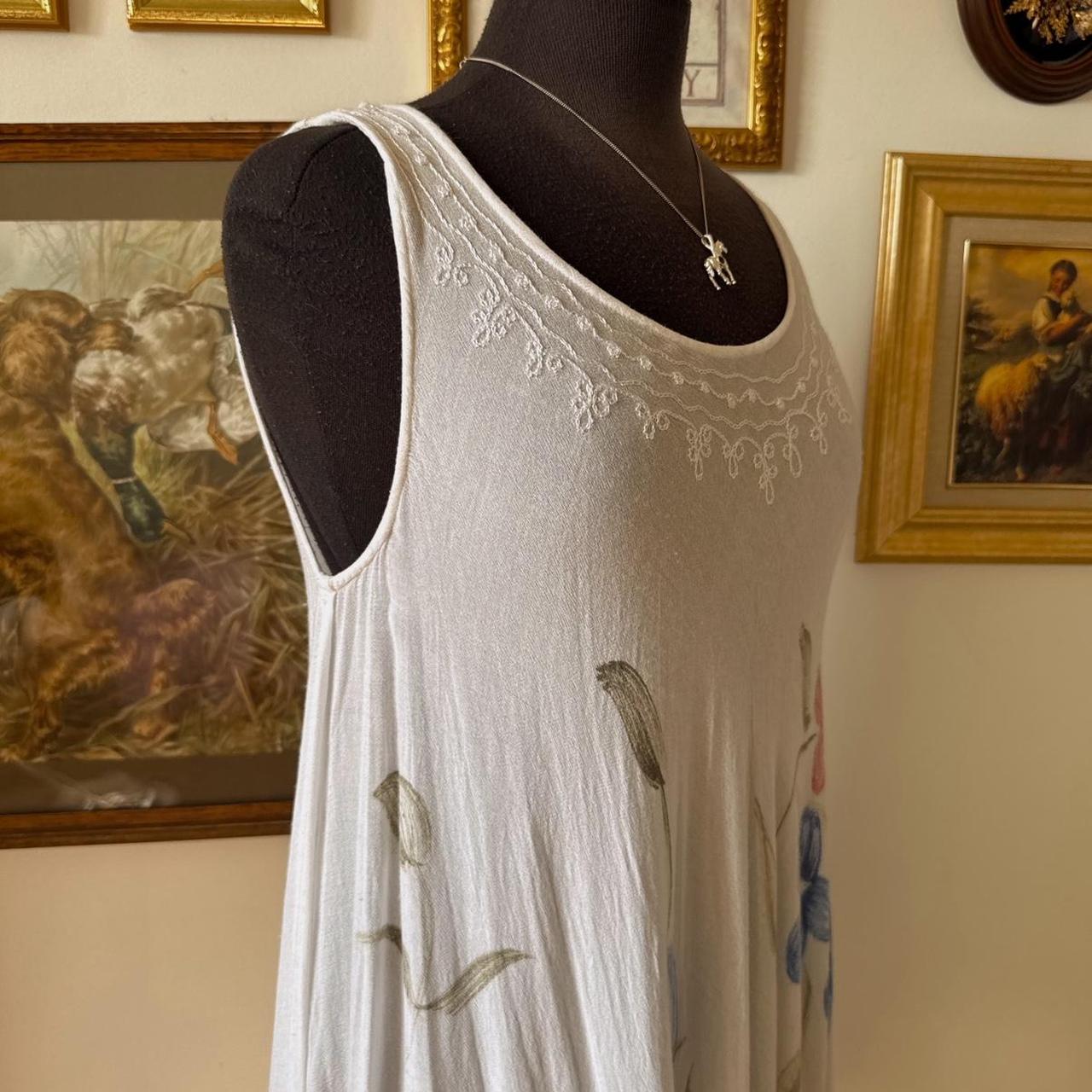 White boho fairy maxi dress (M)