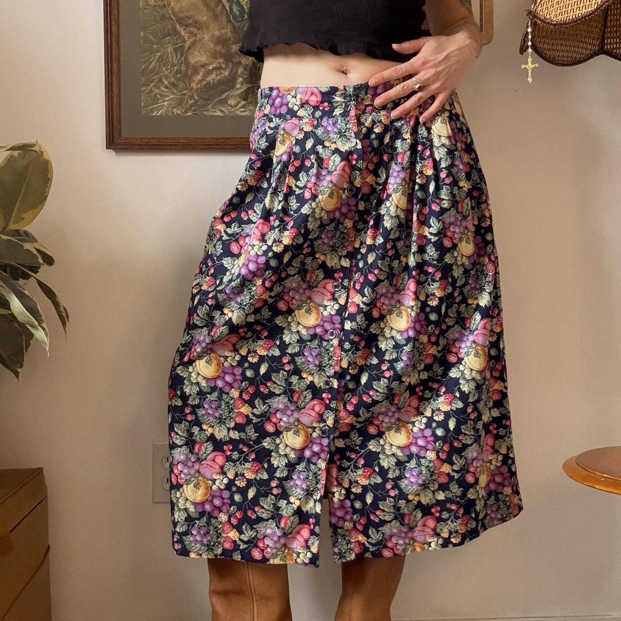 Vintage fruit skirt (M)