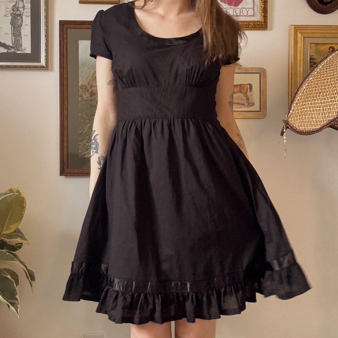 Cotton ruffle babydoll dress (M)
