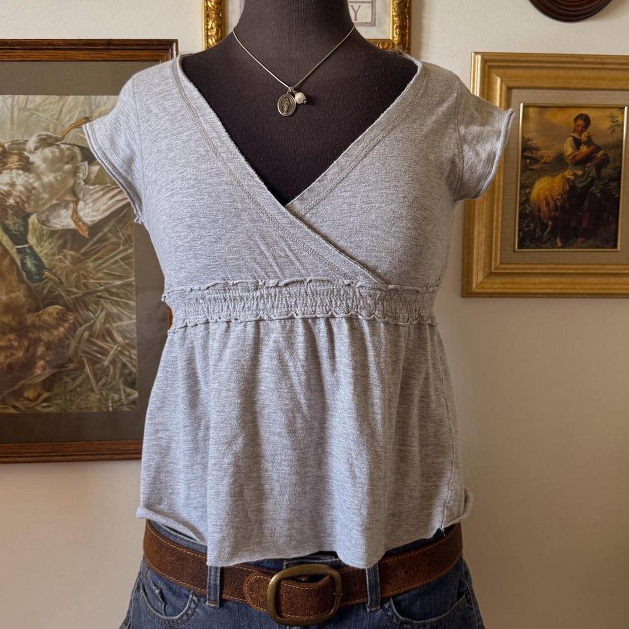 Grey babydoll tee (S/M)