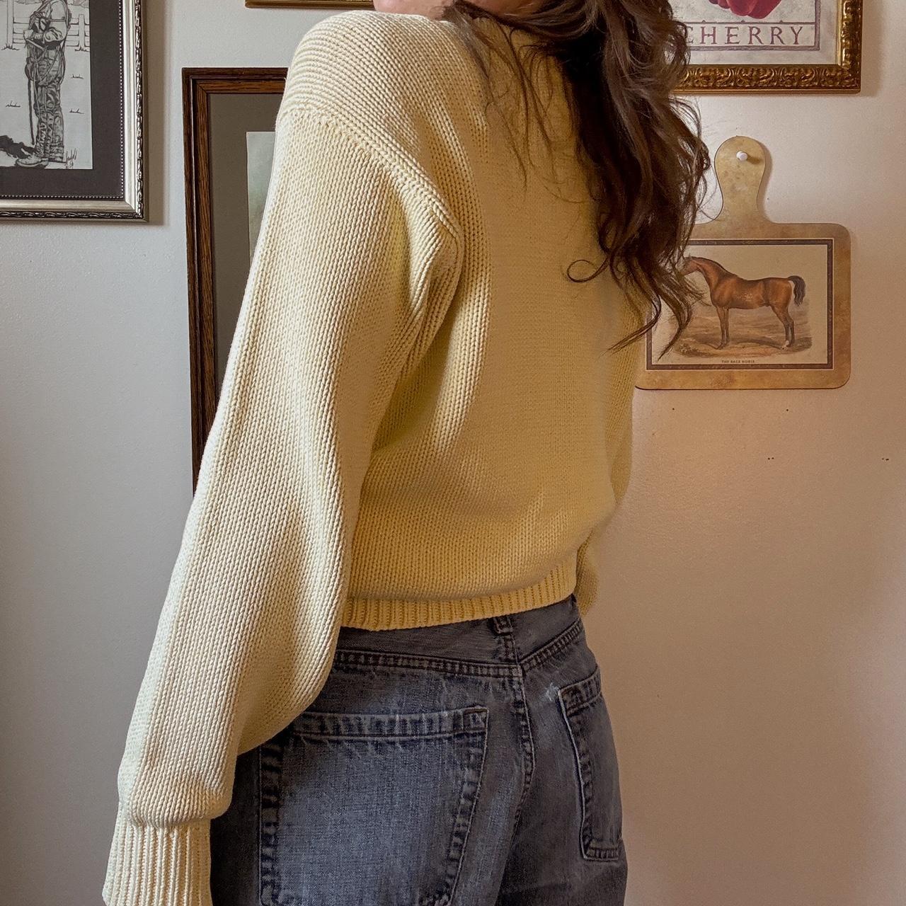 Canary yellow Ralph Lauren knit jumper (L)