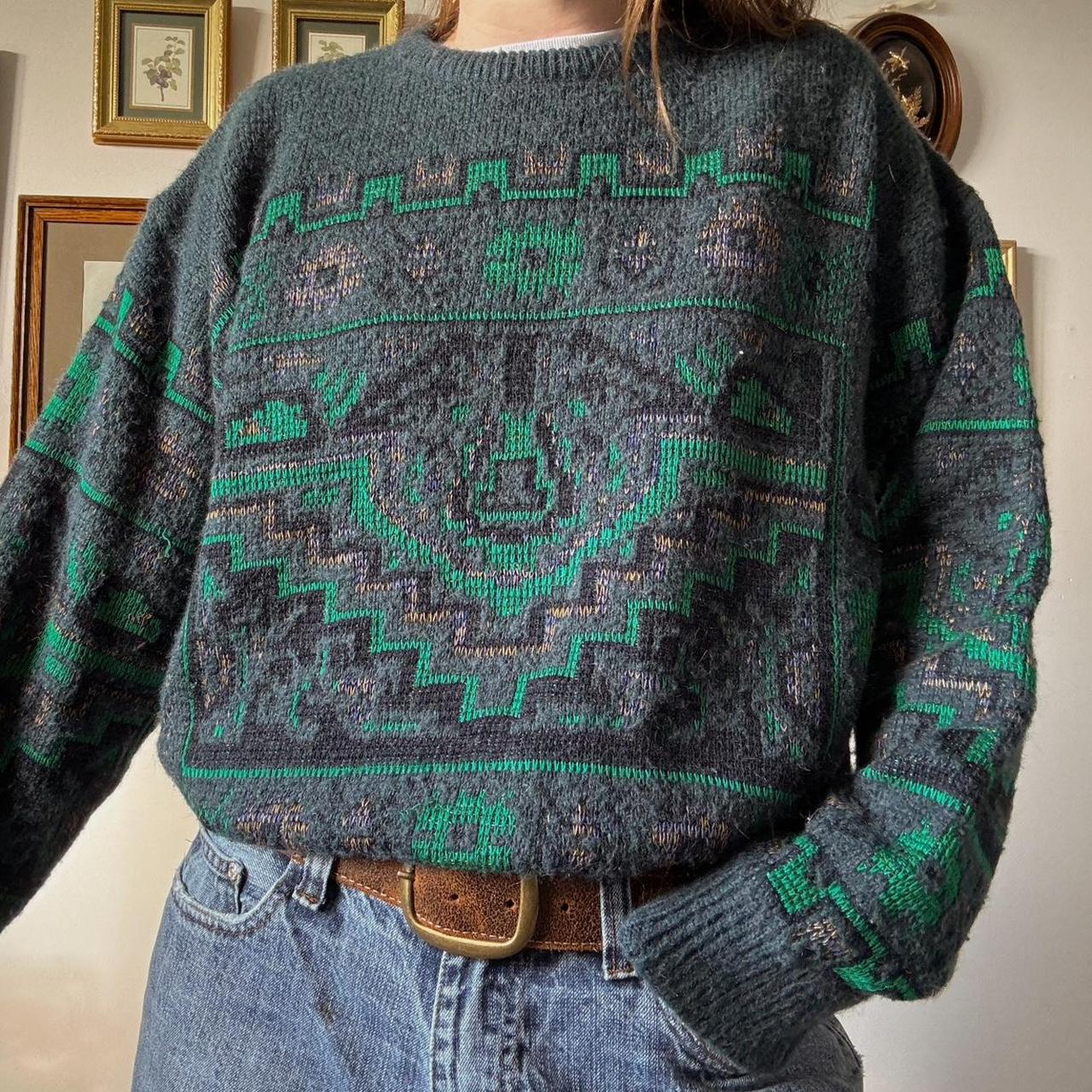 Vintage cabin knit sweater (L)