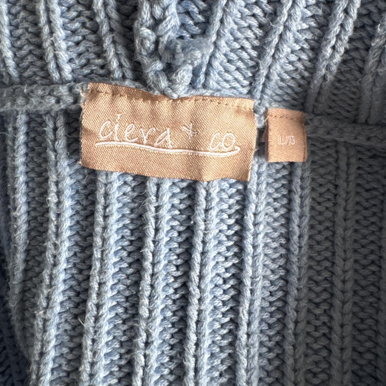 Y2K cable knit hoodie (M)