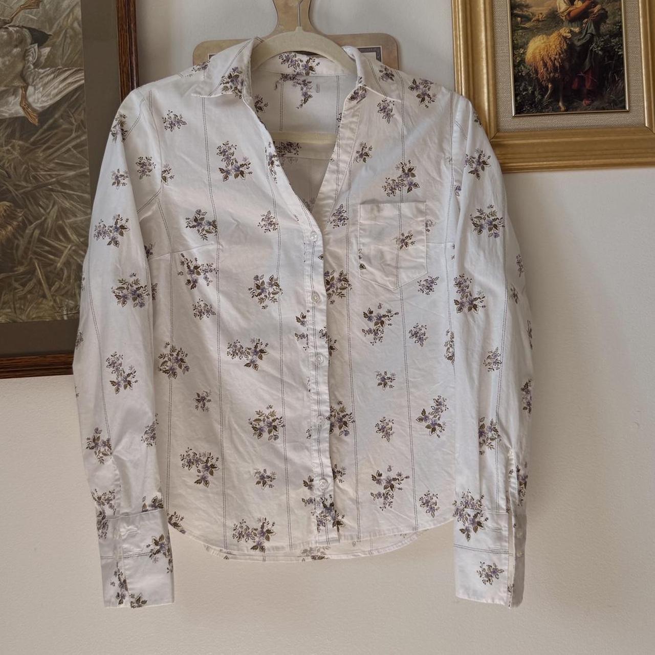 Western floral button up (S)