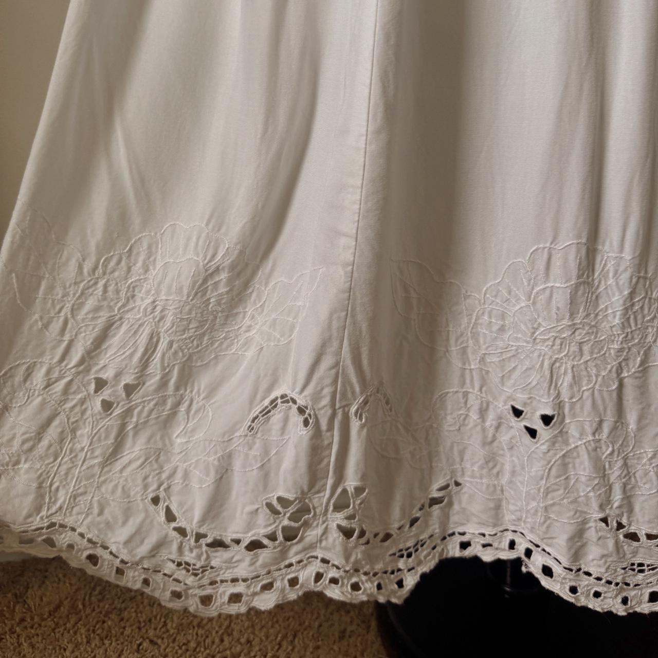 White boho maxi skirt (XL)