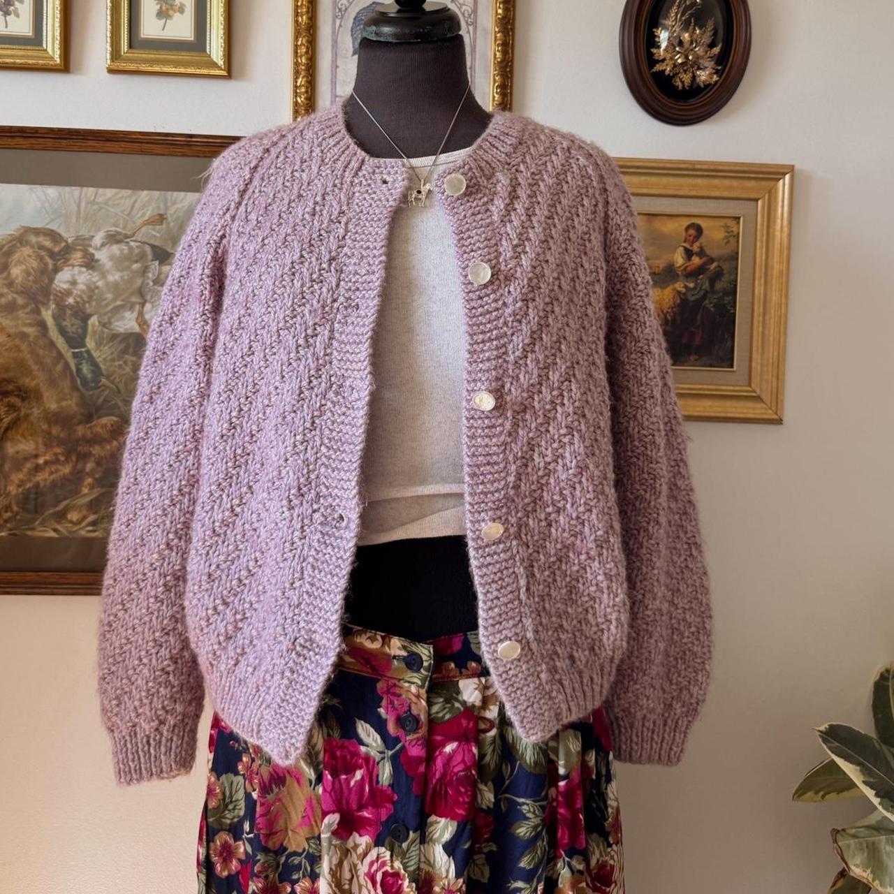 Lilac knit cardigan (S)