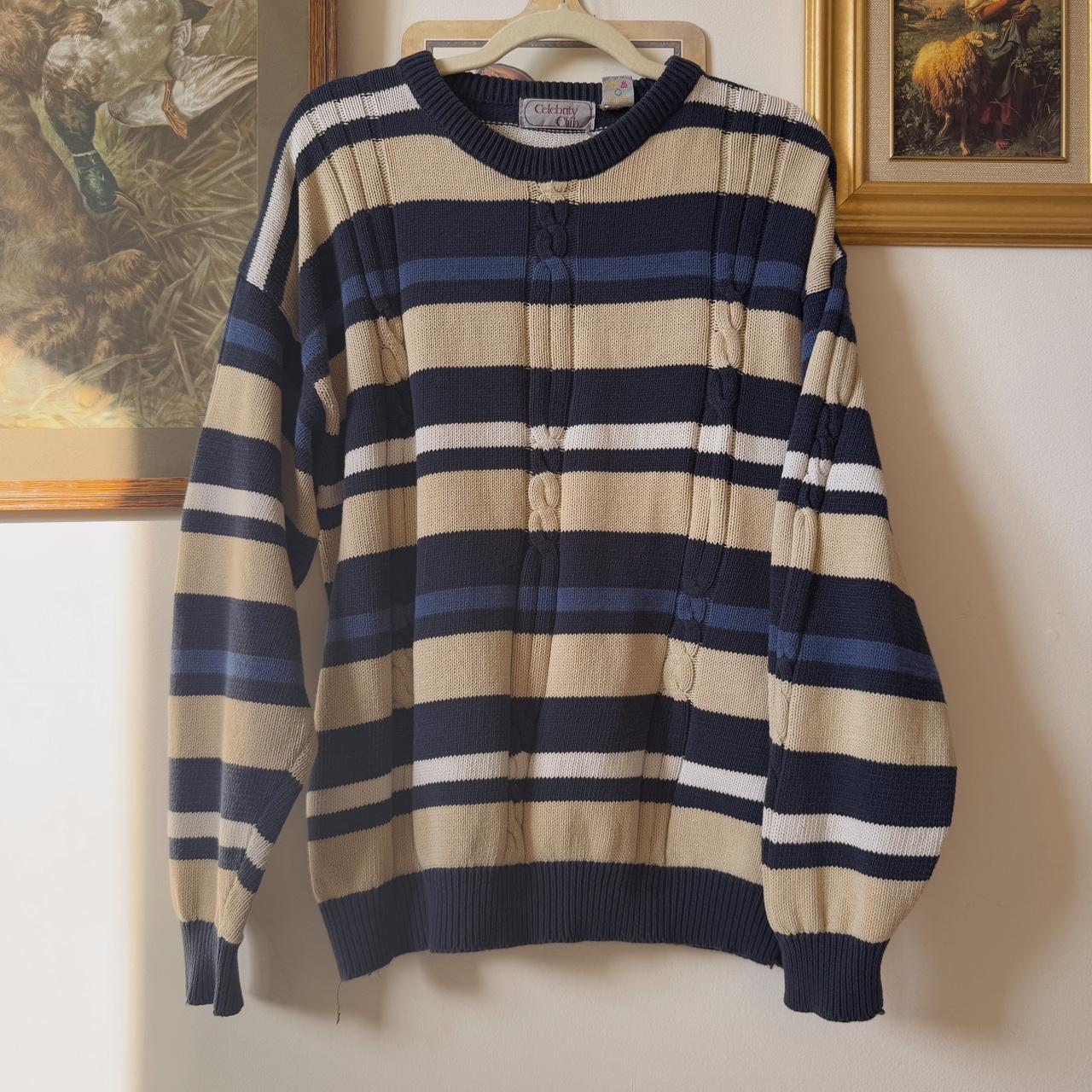 Vintage striped knit jumper (XL)