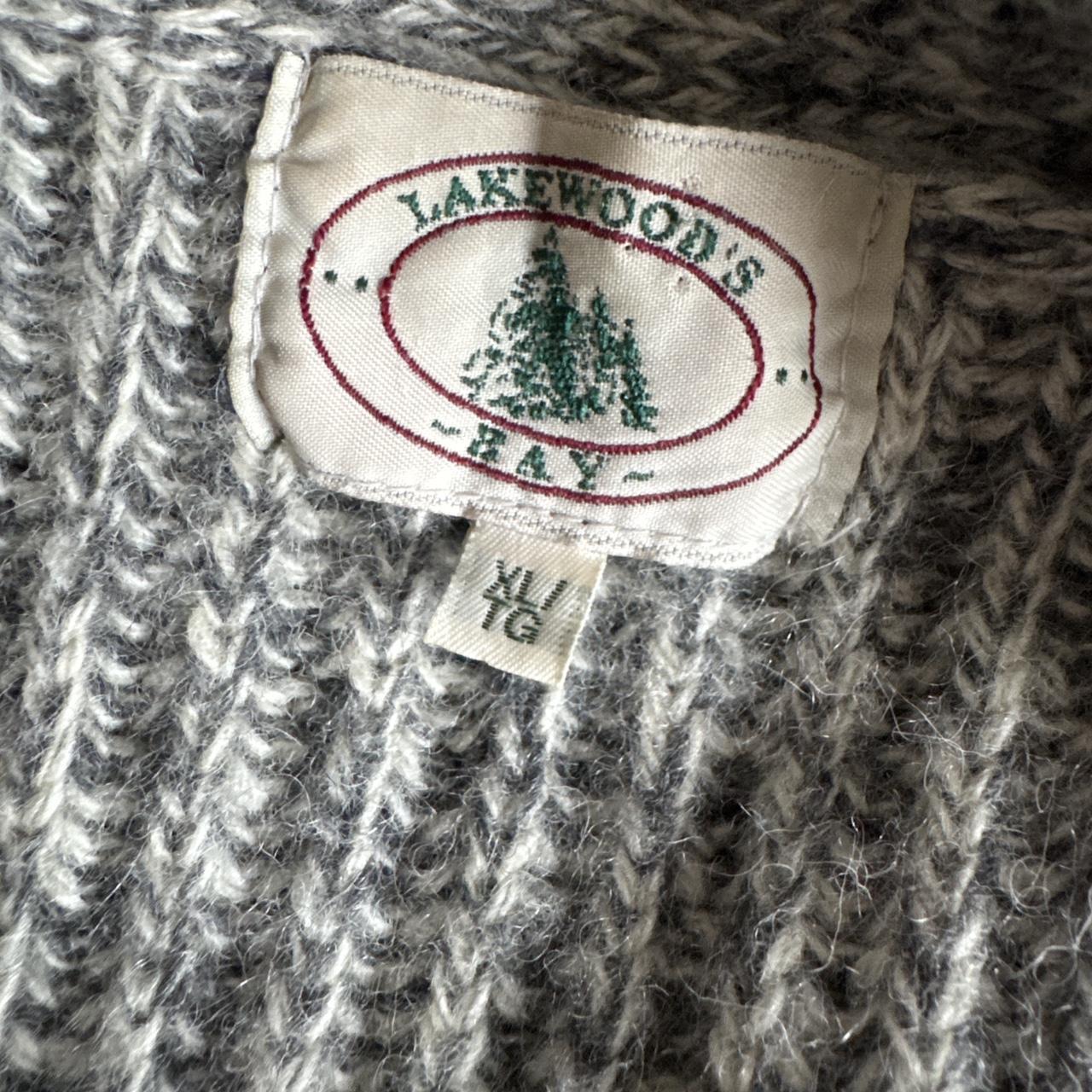 Chunky knit grey slouch cardigan (XL)