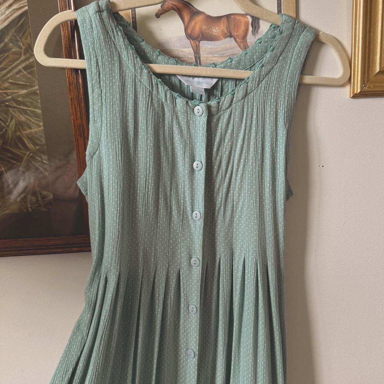 Blue polka dot midi dress (S)