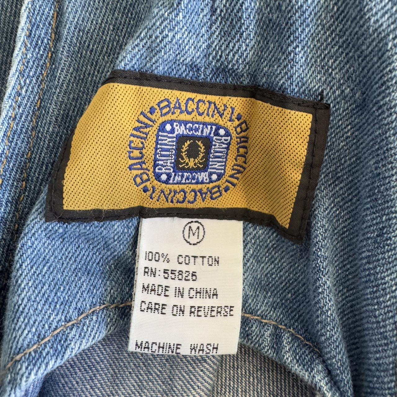 Denim overall mini dress (M)