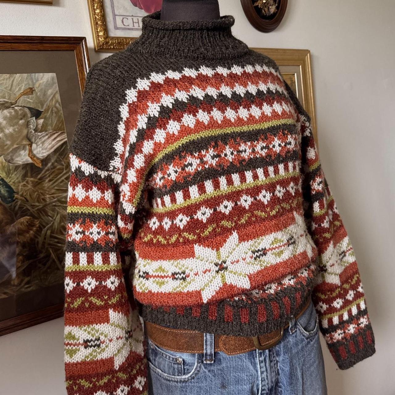 Vintage woodland knit sweater (M)