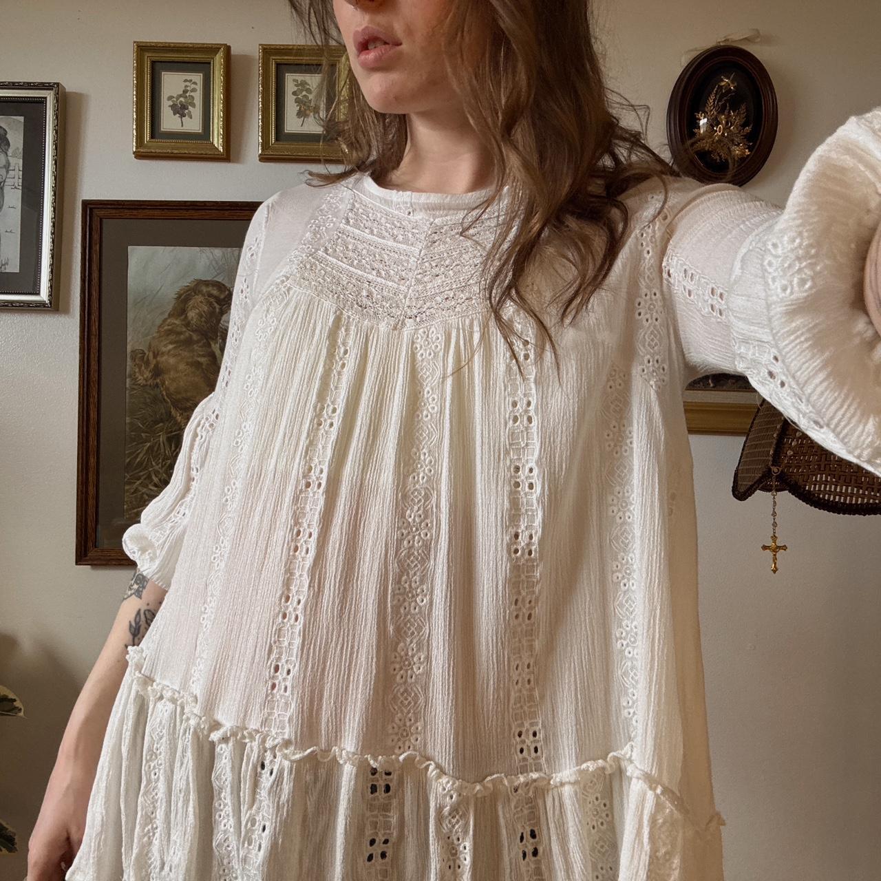 Boho lace tunic top (S)