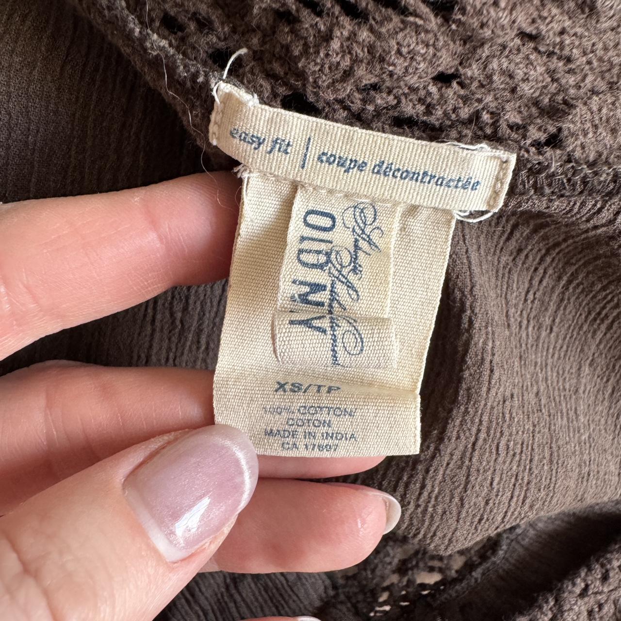 Earthy boho lace blouse (XS)
