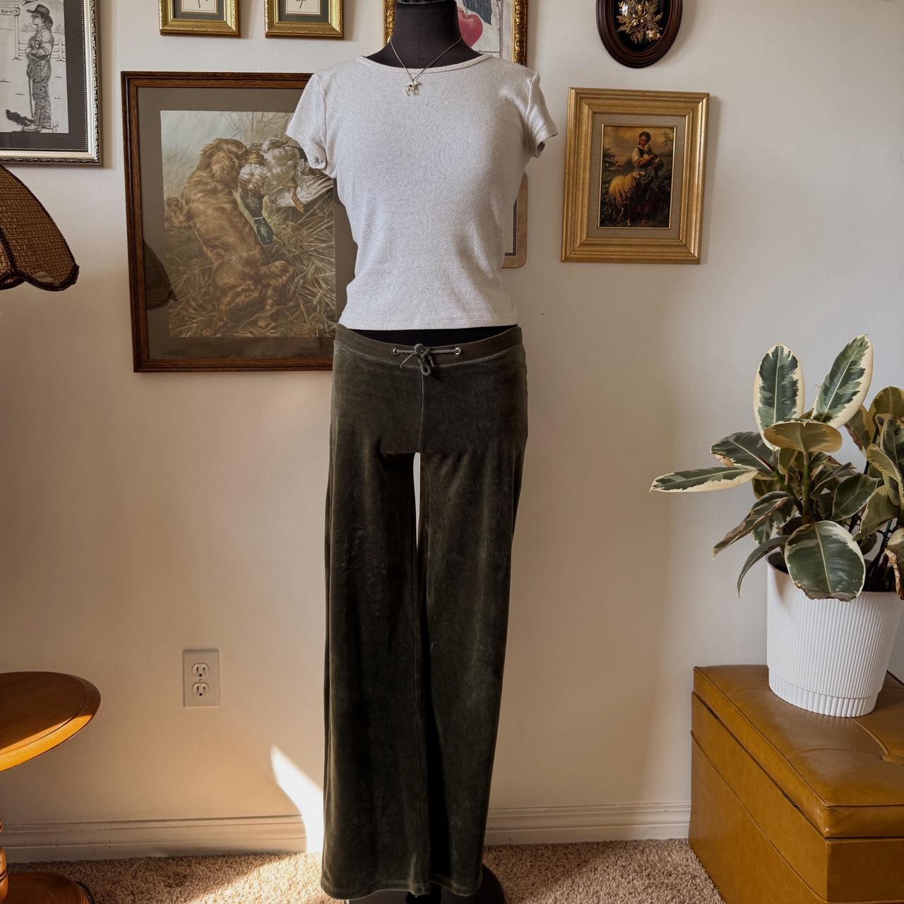 Y2K low rise velour sweatpants (XS)