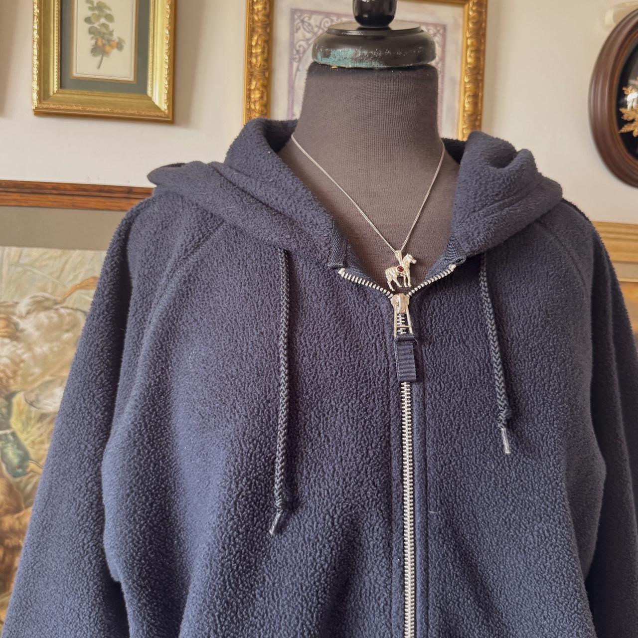 Navy blue fleece zip-up hoodie (XXL)