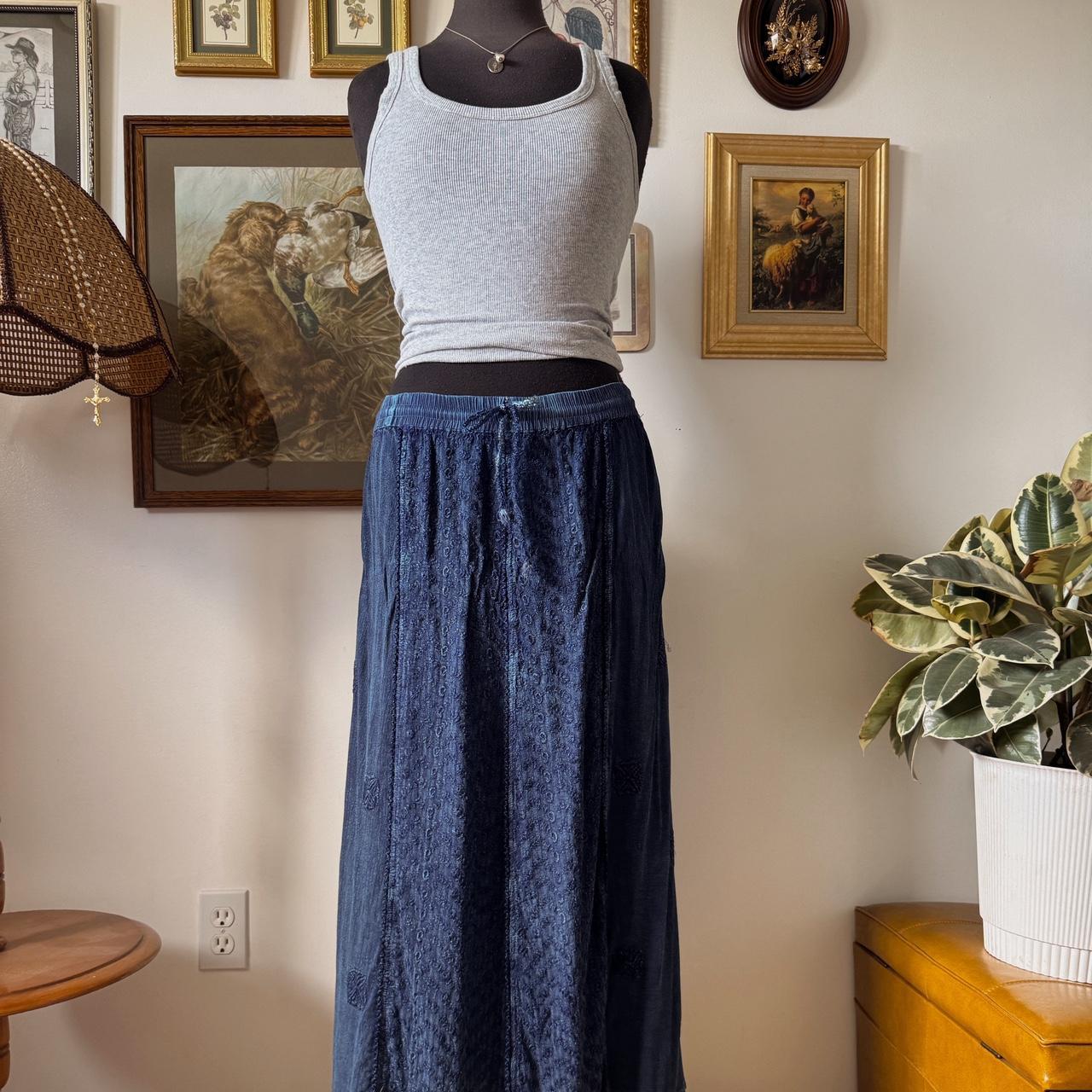 Sapphire blue fairy maxi skirt (L)