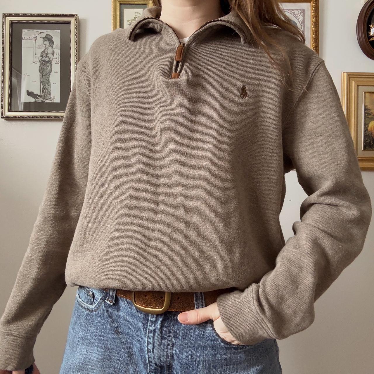 Brown Ralph Lauren quarter zip (M)